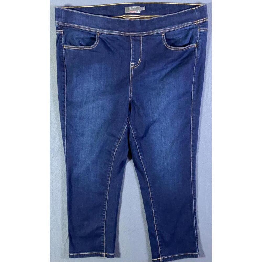 Torrid Cropped Jeans Women's Size 2 Lean Jean Crop Denim Pull On Stretch Skinny